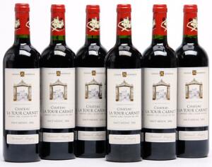 6 bts. Château La Tour Carnet, Saint - Laurent. 4. Cru Classé 2006 A hfin. Owc.