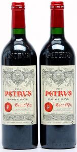 2 bts. Château Petrus, Pomerol 1999 A hfin.