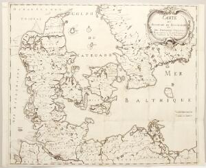 O. H. De Lode Engraved map Carte du Royaume de Dannemarc et des Provinces Voisines Pour Servir à Lintelligence de lhistoire de ce Royaume.