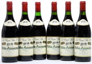 6 bts. Rioja Reserva Vina Ardanza, La Rioja Alta, S.A. 1995 A-AB bn.  etc. Total 24 bts.