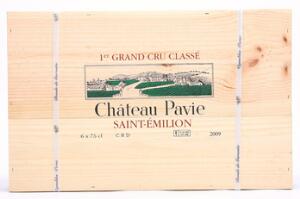 6 bts. Château Pavie, Saint-Émilion 1. Grand Cru Classé 2009 A hfin. Owc.