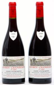 2 bts. Gevrey Chambertin 1. Cru Clos Saint Jacques, Domaine Armand Rousseau 2009 A hfin.