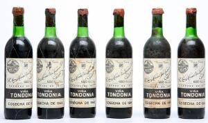 6 bts. Vina Tondonia, R. Lopez de Heredia, Haro Rioja Alta Gran Reserva 1968 AB ts.