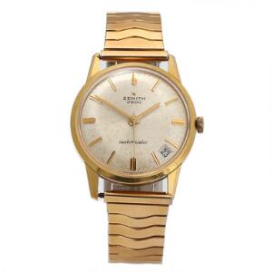 Zenith Herrearmbåndsur a 18 kt. guld. Model 2600. Automatisk værk med dato. 1960-70erne.