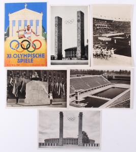 Tysk Rige. 1936. 6 postkort fra Olympiaden i Berlin. Både ubrugte og brugte.