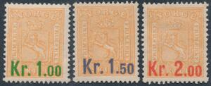 1905. Skillingsprovisorier. Komplet sæt postfrisk. Facit 6600