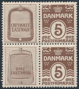 CHEVROLET LASTVOGN OG G.M.C. LASTVOGN. 5 øre, brun. Postfrisk 4-BLOK. AFA 6100