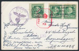 USA. 1940. Censur-kort sendt fra HONOLULU HAWAII MAR 19 1940, sendt til DANMARK. Sjældent.