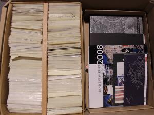 Tyskland. Kæmpe kartotek i ca. 11 lange kasser fra Tysk Rige og fremefter. Enorm katalogværdi. Desuden lidt andet, fylder 2 flyttekasser.