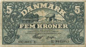 5 kr 1924 E, V. Lange  Jessen, Sieg 100, DOP 113, Pick 20