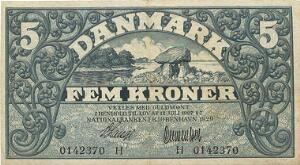 5 kr 1929 H, V. Lange  Clemmentsen, Sieg 100, DOP 113, Pick 20