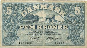 5 kr 1912, V. Lange  Rosenstand, Sieg 100, DOP 113, Pick 20