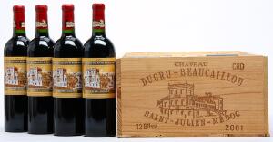 12 bts. Château Ducru-Beaucaillou, Saint - Julien.2. Cru Classé 2001 A hfin. Owc.