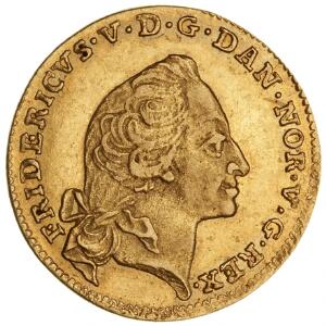 Frederik V, kurantdukat  12 mark 1758, H 22C, F 269