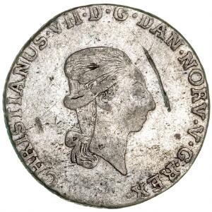 Norge, Christian VII, 13 speciedaler 1801, NM 27, H 6B, ridse ved portræt
