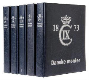 Årgangssamling, 1 øre - 20 kr, 1874 - 2012 i 5 album inkl. 10 øre 1959, 25 øre 1935, 1960, 1 kr 1925-1959 komplet ekskl. 1935, 2 kr 1924-1959 komplet ekskl. 41