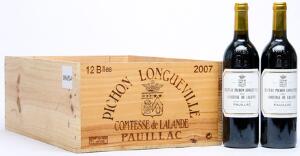 6 bts. Château Pichon Longueville Comtesse, Pauillac. 2. Cru Classé 2007 A hfin. Owc.