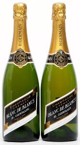 2 bts. Champagne Brut Blanc de Blancs, H. Germain 1979 A-AB bn.