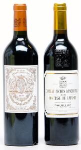 1 bt. Château Pichon Longueville Baron, Pauillac. 2. Cru Classé 2010 A hfin.  etc. Total 2 bts.