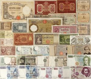 Italien, lot forskellige sedler fra 1900-tallet, flere bedre typer imellem, i alt 32 stk.