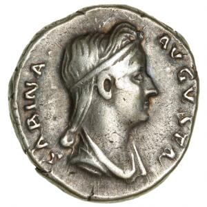 Romerske kejserdømme, Sabina Augusta gift med Hadrian, denar, Sear ej, RIC 399