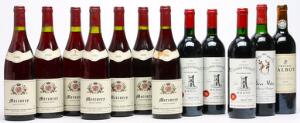 12 bts. Various French Wines