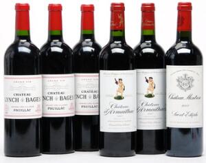 3 bts. Château Lynch Bages, Pauillac. 5. Cru Classé 2008 A hfin.  etc. Total 6 bts.