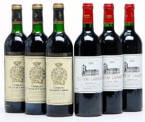 3 bts. Château Gruaud Larose, Saint - Julien. 2. Cru Classé 1988 AB ts.  etc. Total 6 bts.