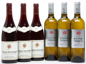 9 bts. Bourgogne Passetoutgrain, Jayer-Gilles 2007 A hfin.  etc. Total 27 bts.
