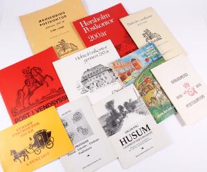 Litteratur. 10 titler om Posthistorien i forskellige byer.