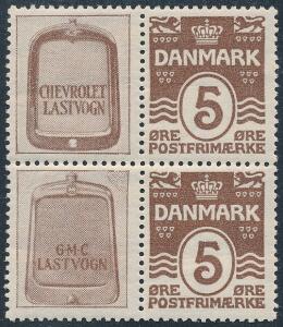 CHEVROLET LASTVOGN OG G.M.C. LASTVOGN. 5 øre, brun. Postfrisk 4-BLOK. AFA 6100