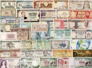 Lille lot sedler fra Hele Verden, ca. 100 stk. i varierende kvalitet - mange ucirkulerede
