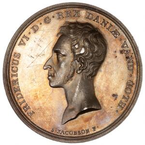 Frederik VI, 300 års reformationsfest 1817, Jacobson, Ag, 55 mm, 77,8 g