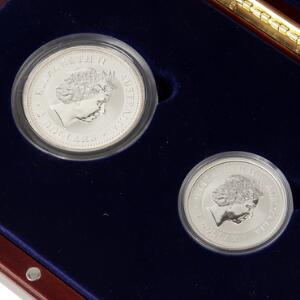 Samling mønter og medailler fra mønthuset Kina, 10 Yuan 2008 Australien, Kookaburra sæt 2004 4 forgyldte medailler. 8