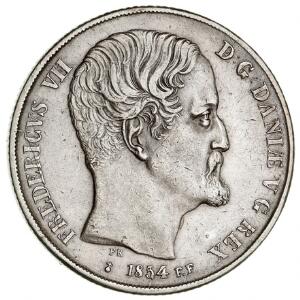 Frederik VII, 2 rigsdaler 1854, H 6B