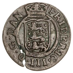 Frederik III, 2 skilling 1669, H 140B, Schou 68, Aagaard T83b, blanketrevne, sjælden