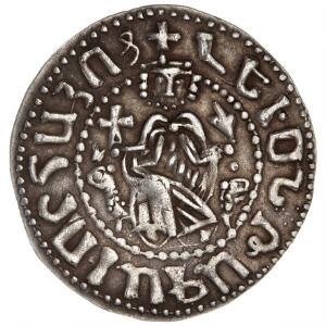 Armenien, rupenide kongedømme i cilicisk Armenien, Leon I, 1196-1219, tram, Ag, 2,28 g, Mitch. 2394