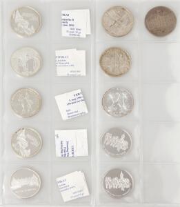 Lille samling af Panimex medailler hovedsagelig med relation til det danske kongehus, i alt 11 stk., Ag, 165 g 9001000 - hovedparten proof