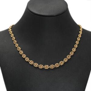 Halskæde af 14 kt. guld. L. 44,7 cm. Vægt 32,5 gr. Ca. 1970.