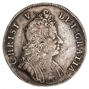 Christian V, krone 1699, H 99A - ældre sølvafstøbning  -kopi af dette sjældne årstal