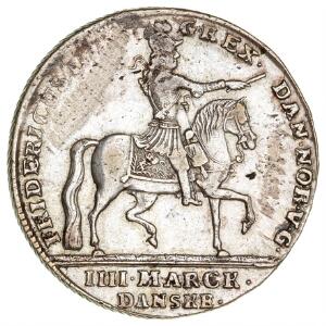 Norge, Frederik IV, 4 mark krone 1723, NM 3, H 3