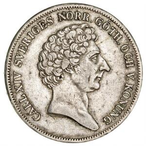 Sverige, Carl XIV Johan, 1 riksdaler specie 1838, SM 66