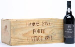 6 bts. Adriano Ramos-Pinto Vintage Port 1991 A hfin. Owc.
