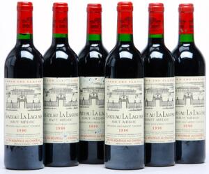 12 bts. Château La Lagune, Haut - Medoc. 3. Cru Classé 1990 Owc.