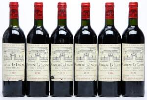 12 bts. Château La Lagune, Haut - Medoc. 3. Cru Classé 1978 AB ts. Owc.