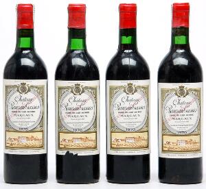 12 bts. Château Rauzan Gassies, Margaux. 2. Cru Classé 1970 A hfin. Owc.