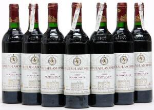 7 bts. Château Lascombes, Margaux. 2. Cru Classé 1990 A hfin.