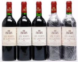 5 bts. Les Forts De Latour, 2wine Ch. Latour 1990