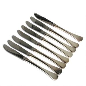 Patricia. Otte knive med skafter af sølv. W.  S. Sørensen. L. 22. 8