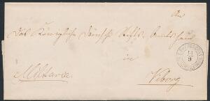 1864. Ufrankeret PREUSSISK FELTPOSTBREV dateret Randers 14.September 1864, sendt til Vinborg. Påtegnet MILITARIA. Fuldt indhold